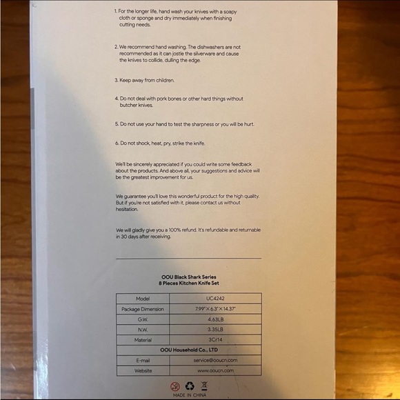 Knife Set 8 Pieces - Picture 4 of 4